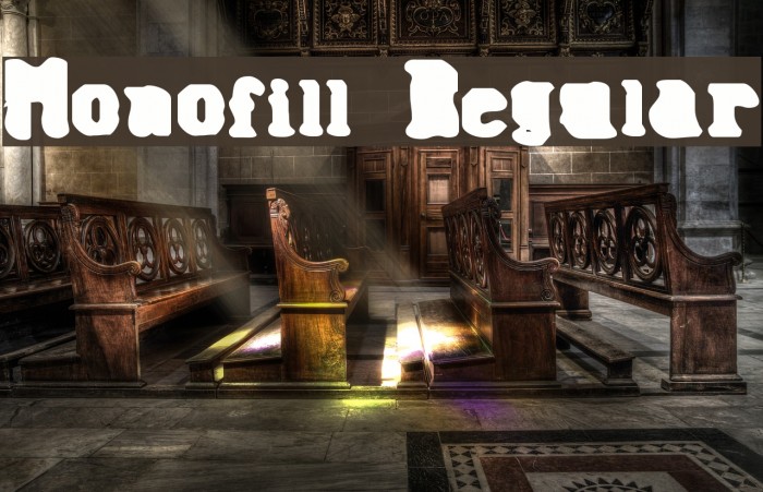 Monofill Regular Font examples