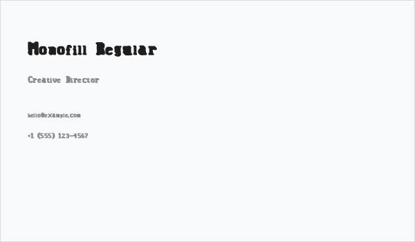 Monofill Regular Business Card