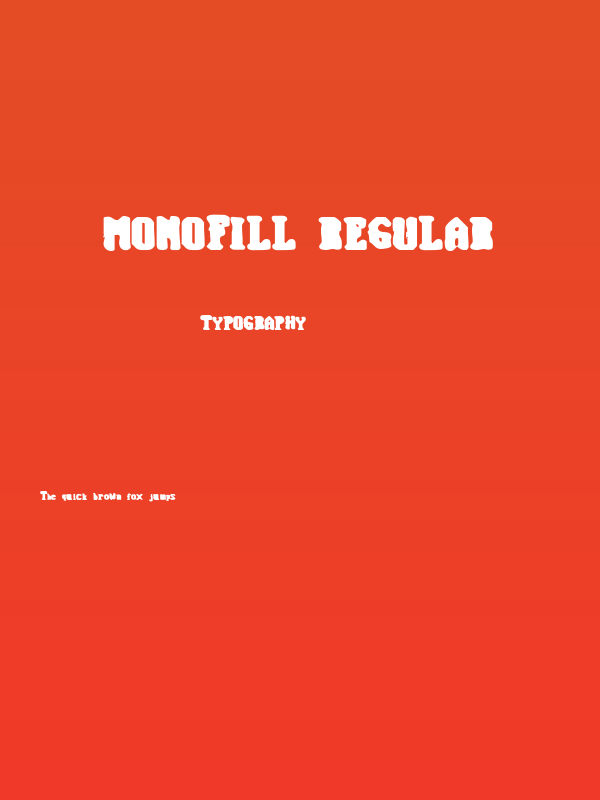 Monofill Regular Poster