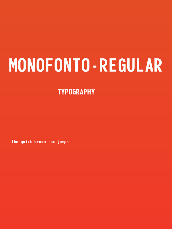 Monofonto-Regular Poster