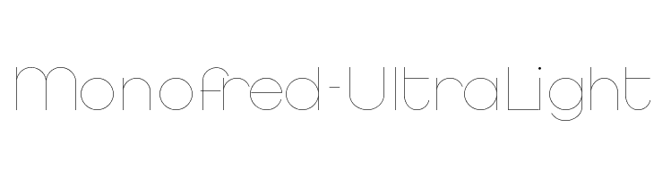 Monofred-UltraLight Font