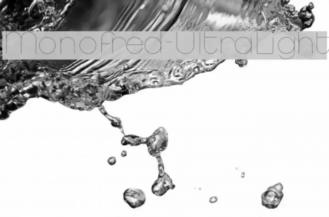 Monofred-UltraLight Font examples