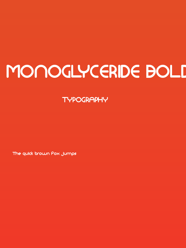Monoglyceride Bold Poster