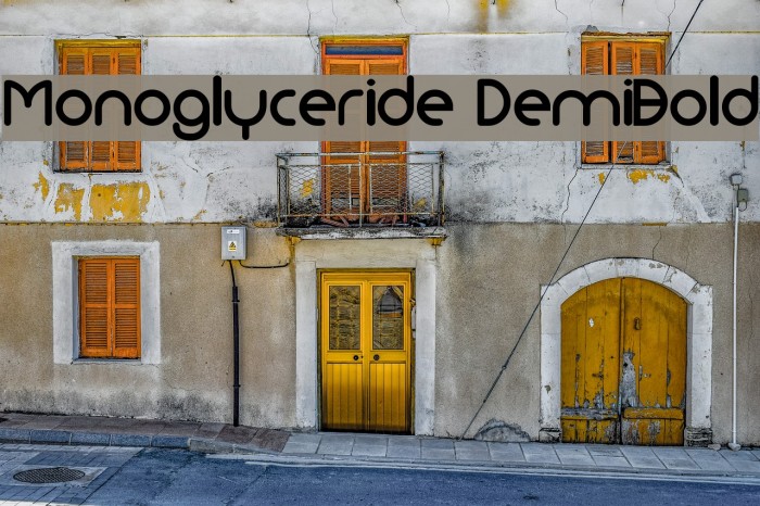Monoglyceride DemiBold Font examples