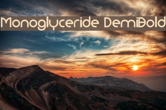 Monoglyceride DemiBold Font examples