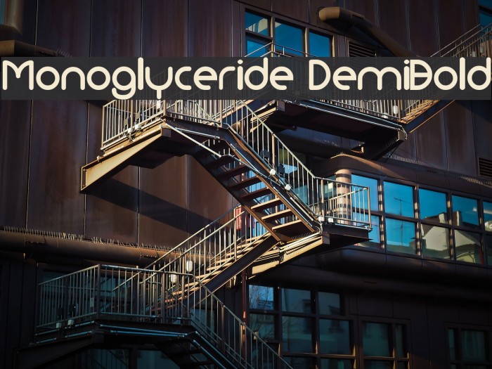 Monoglyceride DemiBold Font examples