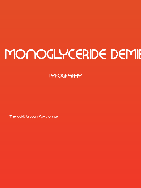Monoglyceride DemiBold Poster