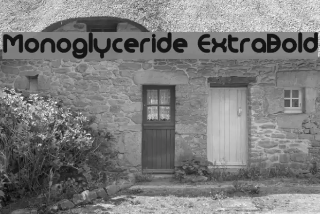 Monoglyceride ExtraBold Font examples