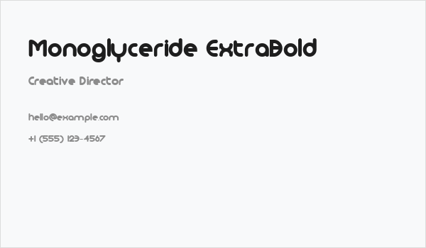 Monoglyceride ExtraBold Business Card