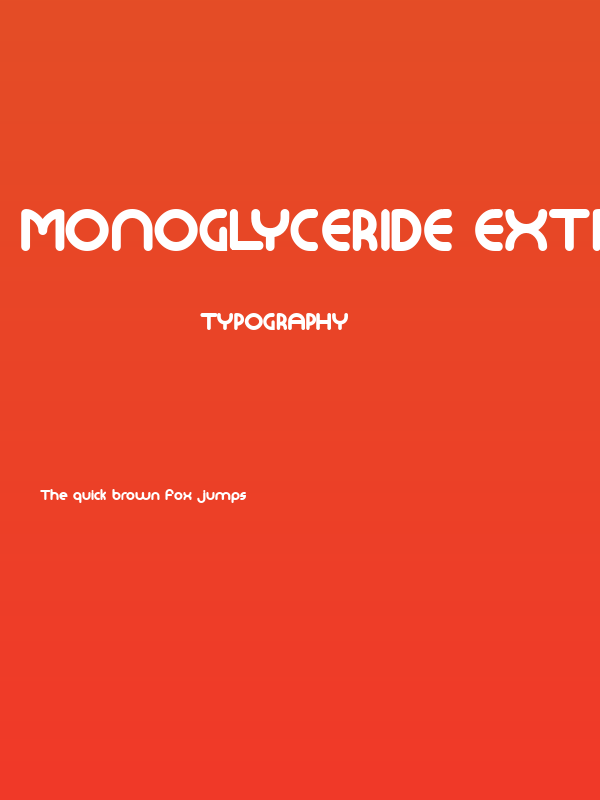 Monoglyceride ExtraBold Poster