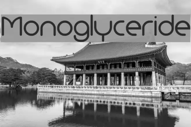Monoglyceride Font examples