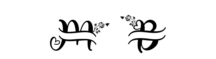 Monogram Butterfly  Frei Schriftart Herunterladen