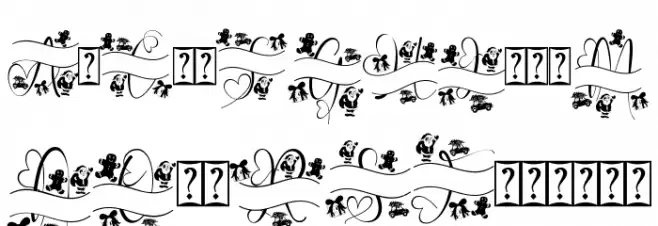 Monogram Christmas Gift Fuentes MAYÚSCULAS