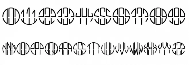 Monogram Circle 3 Alphabet Schriftart Anderer Schreiben