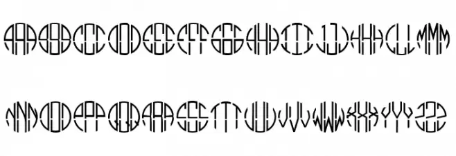 Monogram Circle 3 Alphabet Schriftart Groß