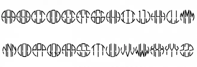 Monogram Circle 3 Alphabet Schriftart Kleinbuchstaben