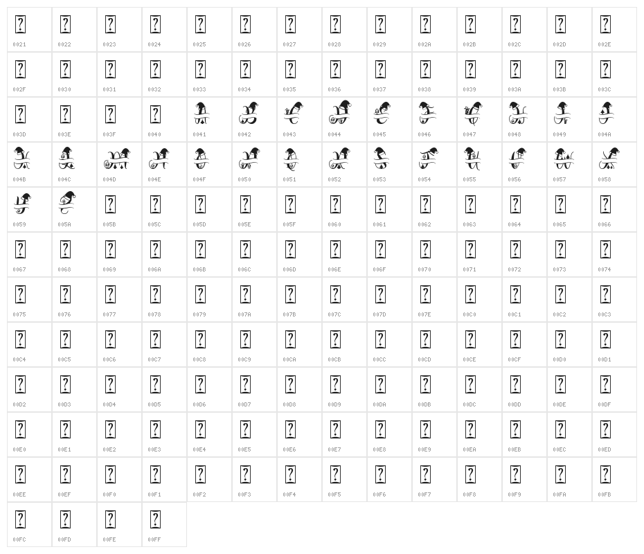 Monogram Diary Character Map