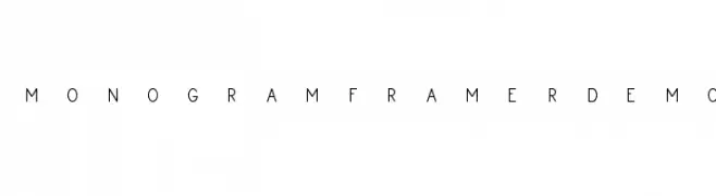 Monogram Framer Demo  フリーフォントのダウンロード