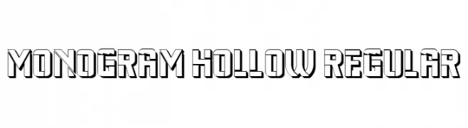 Monogram Hollow Regular  フリーフォントのダウンロード