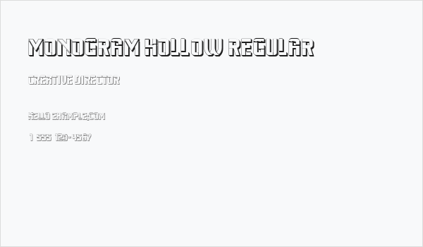 Monogram Hollow Regular Business Card