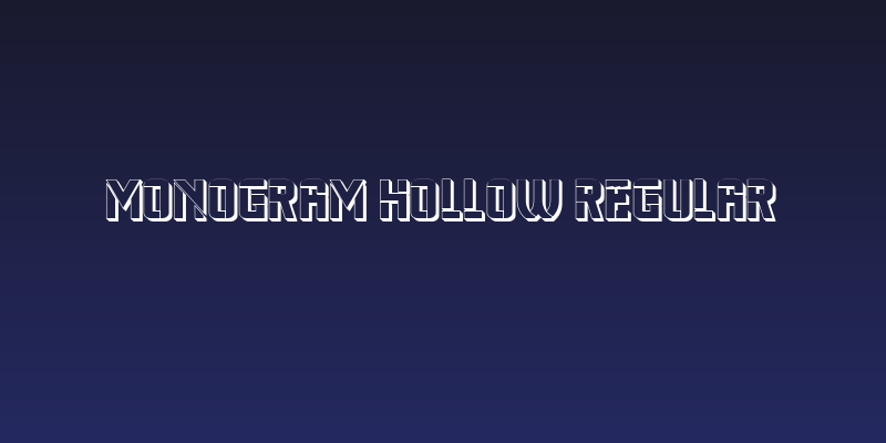 Monogram Hollow Regular Social Header