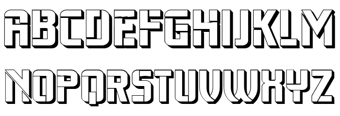 Monogram Hollow Regular Font LOWERCASE