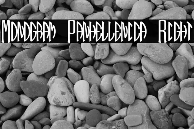 Monogram Panhellenica Right Font examples