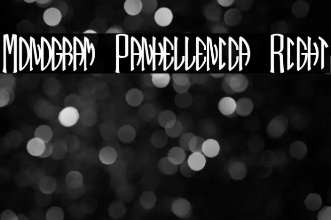 Monogram Panhellenica Right Font examples