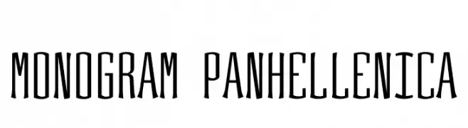 Monogram Panhellenica  नि: शुल्क फ़ॉन्ट्स डाउनलोड