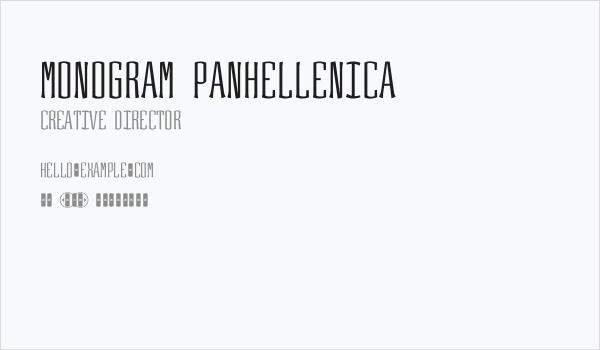 Monogram Panhellenica Business Card
