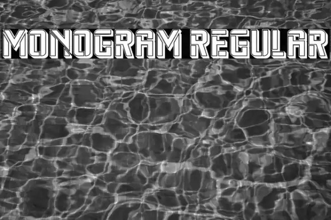 Monogram Regular Font examples