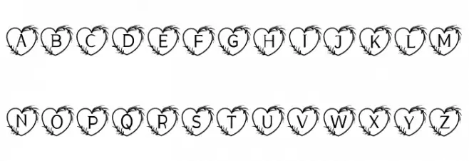 Monogram Sweet Love Schriftart Groß