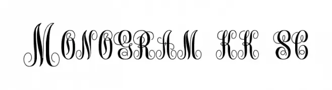 Monogram kk sc  تنزيل الخطوط