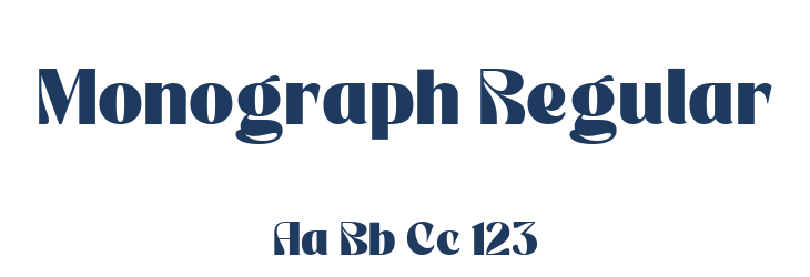 Monograph Regular Font Preview
