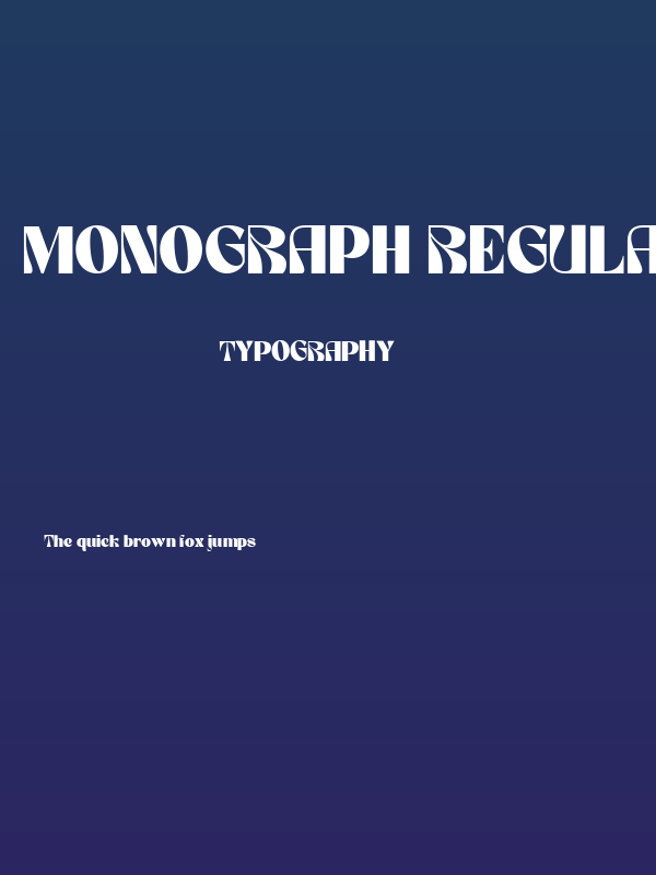 Monograph Regular Poster