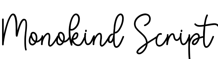 Monokind Script  Free Fonts Download