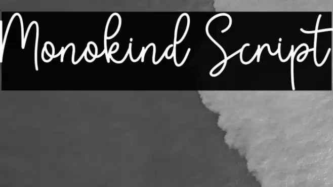 Monokind Script Font examples