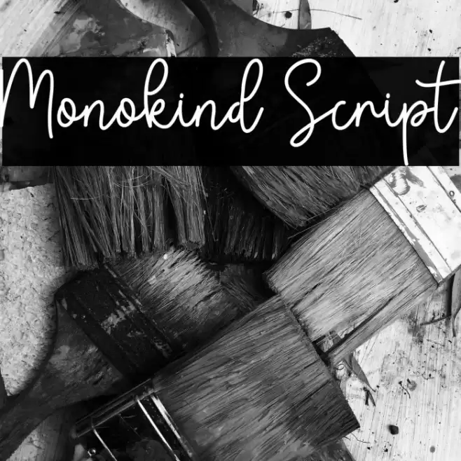 Monokind Script Font examples