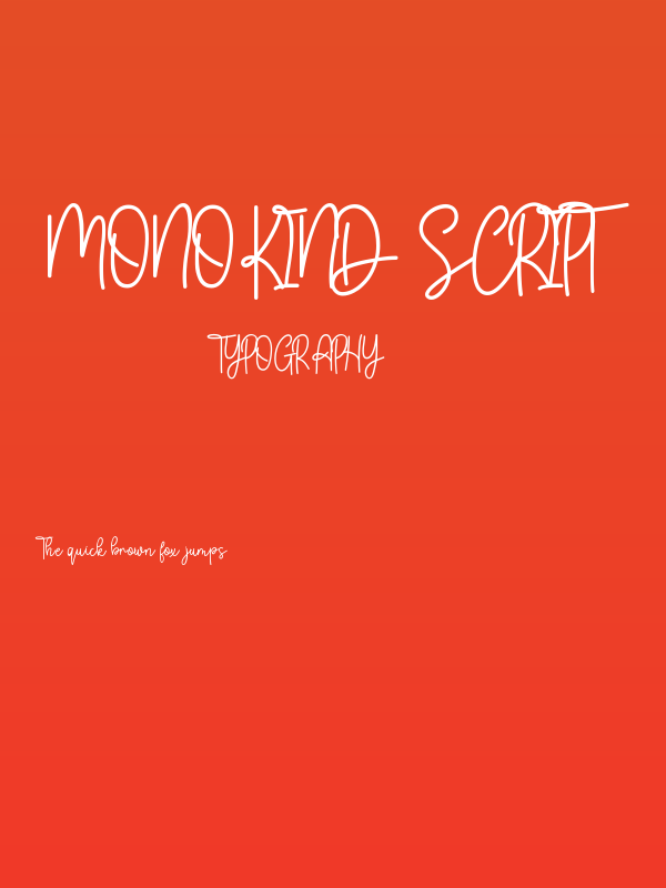 Monokind Script Poster