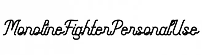Monoline Fighter Personal Use  नि: शुल्क फ़ॉन्ट्स डाउनलोड