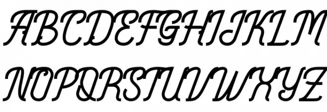 Monoline Fighter Personal Use Schriftart Groß