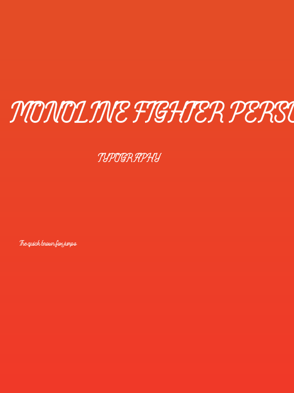Monoline Fighter Personal Use Poster