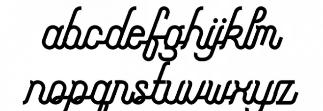 Monoline Fighter Personal Use Font Litere mici