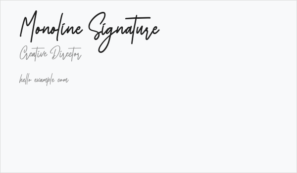 Monoline Signature Business Card