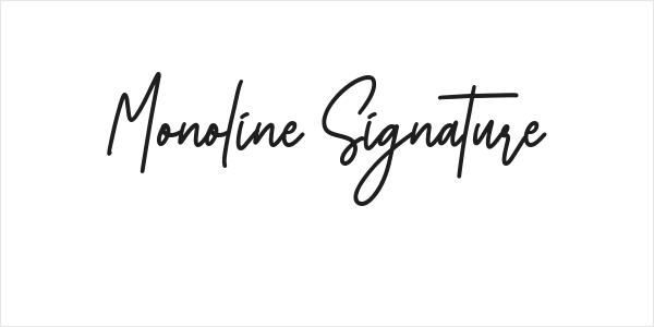 Monoline Signature Logo