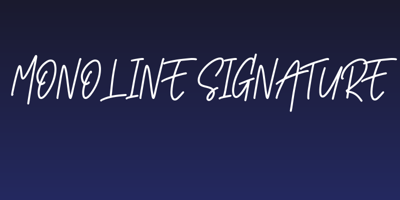 Monoline Signature Social Header
