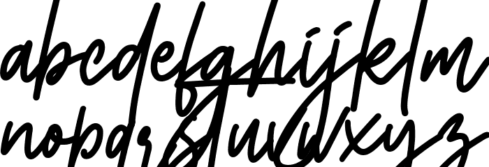 Monoline Signature Font LOWERCASE