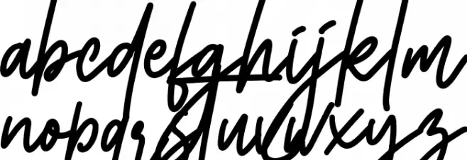 Monoline Signature फ़ॉन्ट लोअरकेस