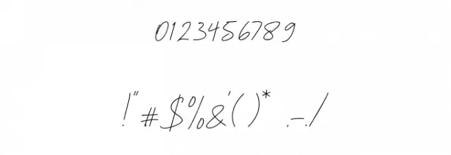 Monoline Font OTHER CHARS