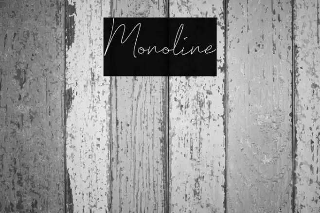 Monoline Font examples